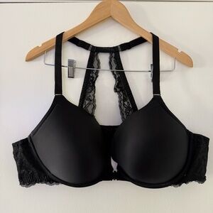 Torrid Black Lace Detail Bra 48B front closure